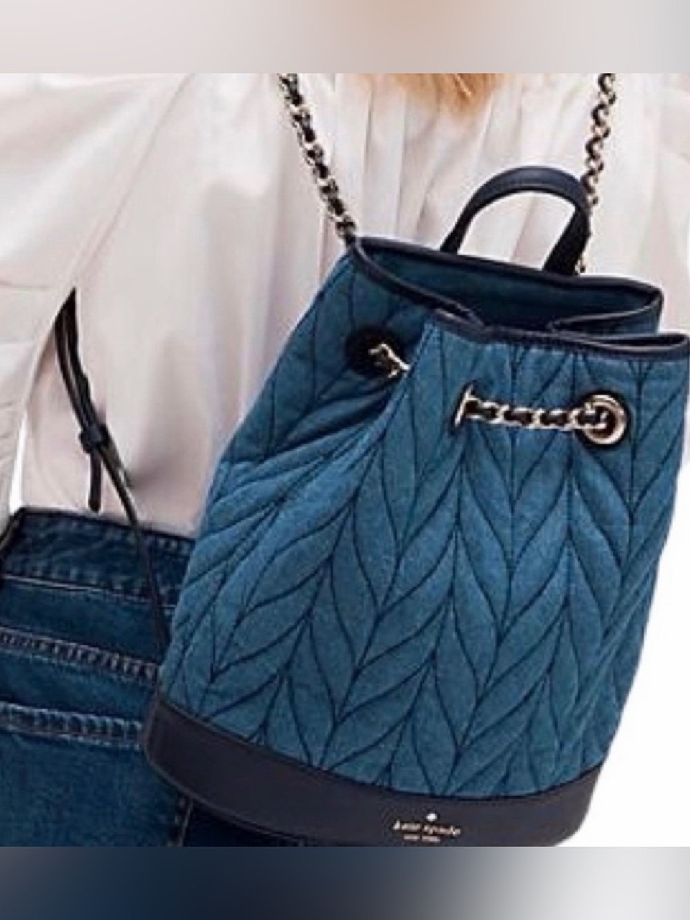 Stunning like new Kate Spade Briar Lane Denim backpack